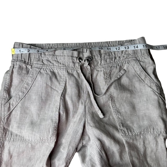 Athleta Linen Cabo Cropped Pants. Size 6 - Picture 6 of 9